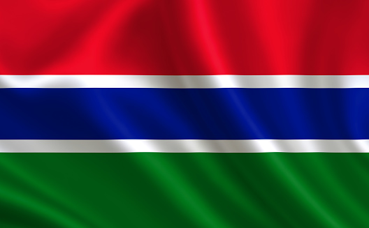 An image of the flag of the Gambia. Series \