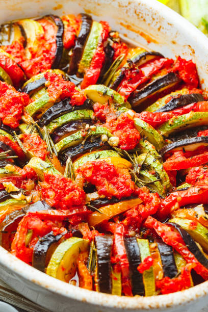 istock Vegetable ratatouille in ceramic frying pan 1161593846