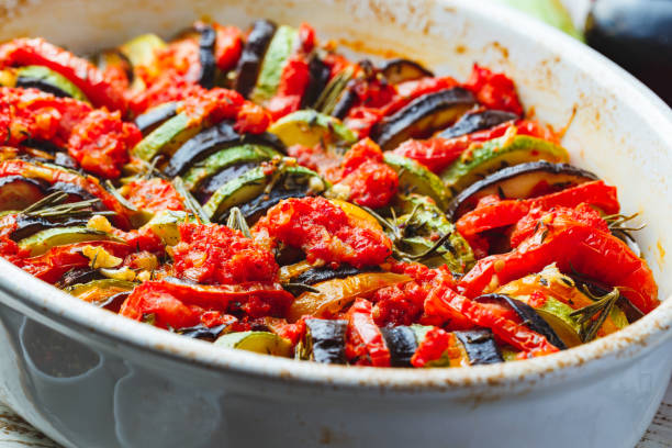 istock Vegetable ratatouille in ceramic frying pan 1161593848