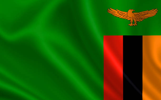 An image of the flag of the Zambia. Series "Africa" An image of the flag of the Zambia. Series "Africa" zambia flag stock pictures, royalty-free photos & images
