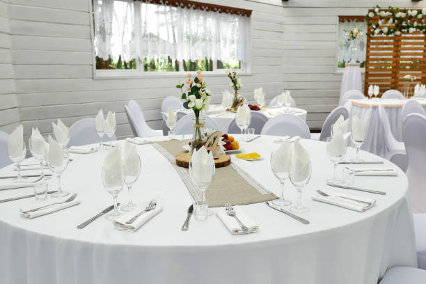 istock served table at the celebration in white colors 1161601443