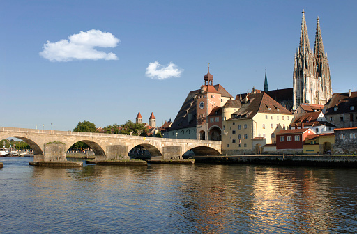 UNESCO heritage city Regensburg in Bavaria, Germany