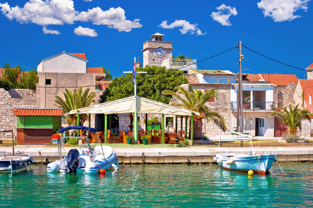 istock Colorful waterfront of Krapanj island 1161609192