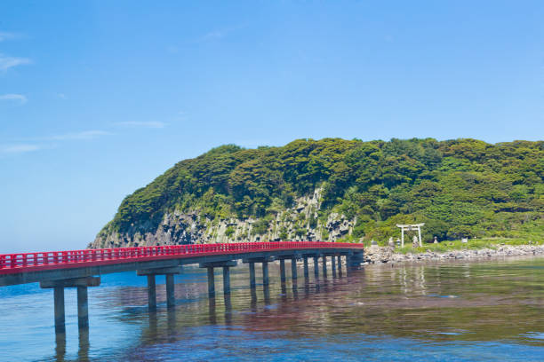 Fukui, Japan-June 2019 : Oshima island is the biggest island in Echizen coast and has been worshipped by the local people from ancient times as “an island of God”.