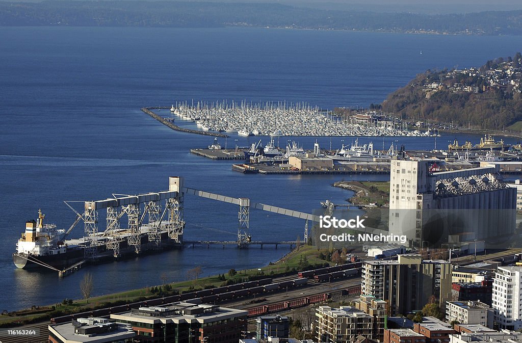 Navio, navio de carga a granel grãos em Seatle, Washington - Foto de stock de Cereal royalty-free