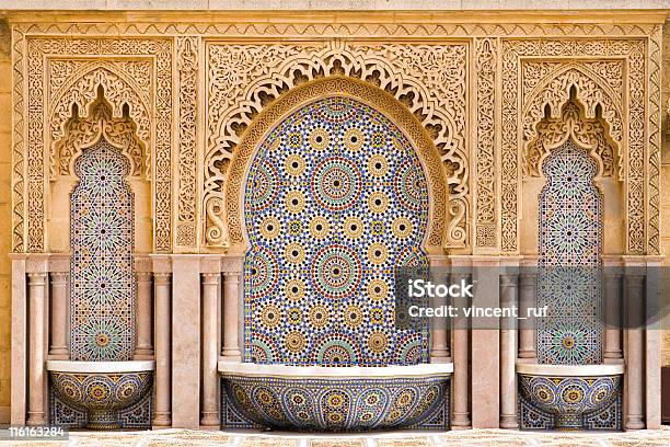 Moroccan Tiled Fountain Stock Photo - Download Image Now - Morocco, Marrakesh, Moroccan Culture