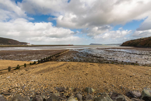 Fishguard sea and harbour with ferry.