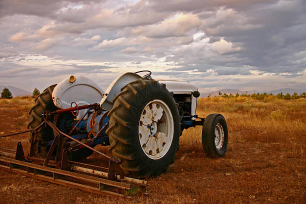 istock Antique Tractor In Field I 116164003