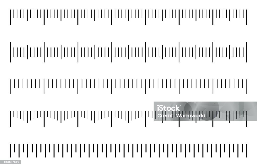 Measuring Scale Set Ruler Scale Vector Stock Illustration - Download ...