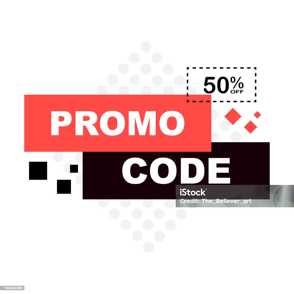 Promo Code Visual Promo Code Coupon Code Flat Vector Set Design Illustration On White ...
