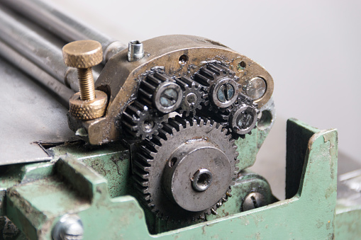 gears mechanism top copper, vintage style
