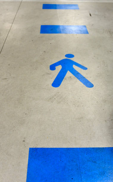 istock Pedestrian walkway in the public garage 1161654709