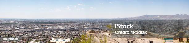 El Paso Texas And International Border To Ciudad Juarez Mexico Stock Photo - Download Image Now