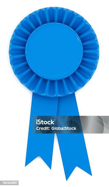 Blue Ribbon Aislado Foto de stock y más banco de imágenes de Escarapela - Escarapela, Premio, Tridimensional