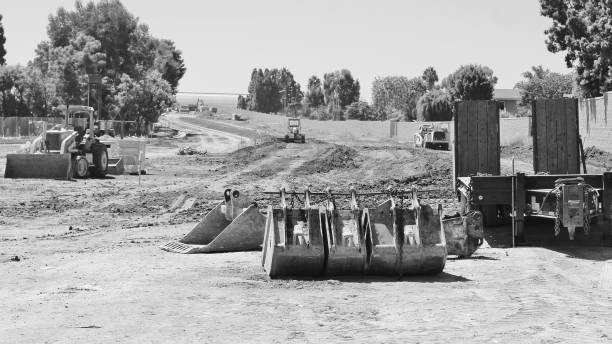 istock Construction Site Grading Dirt for a New Road in Tustin California 1161661666