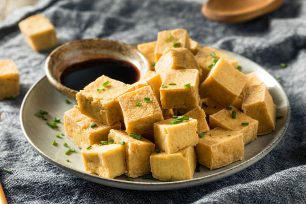 istock Homemade Asian Fried Tofu Cubes 1161662287