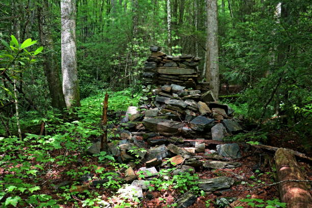 istock Old Chimney, Basin Creek Trail, North Carolina 1161663329
