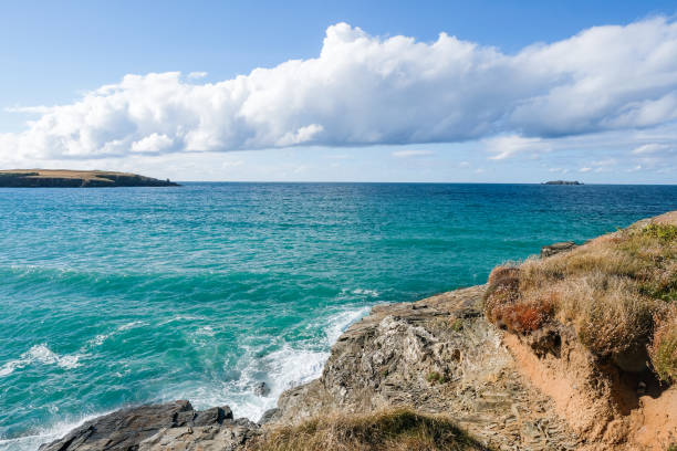 istock Coastline in Harlyn Bay, north coast of Cornwall, England 1161663534
