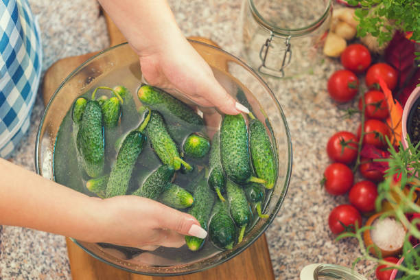 istock Preserving Fresh Organic Vegetables in Jars 1161663605