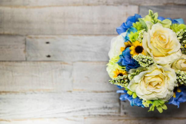 istock Flowers on White Distressed Wood Macro 1161666378