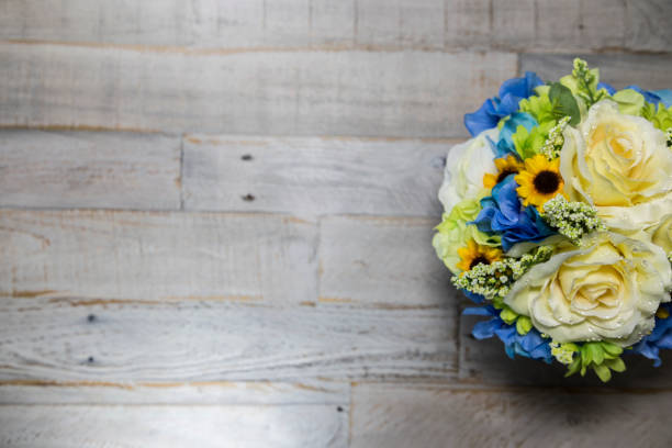 istock Flowers on White Distressed Wood Macro 1161666418