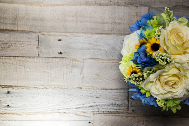 istock Flowers on White Distressed Wood Macro 1161666419