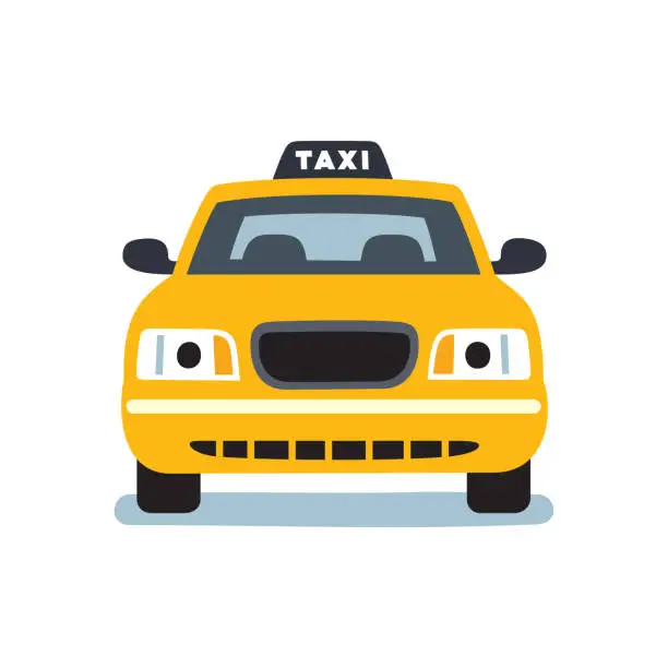 Vector illustration of Taxi car