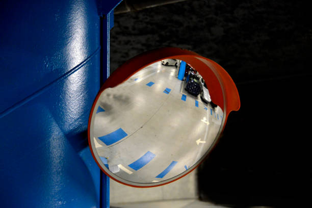 istock Traffic mirror in the underground garage 1161668198