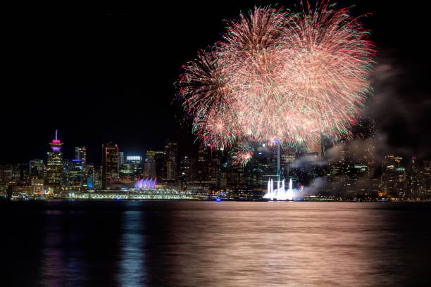 istock Fireworks with Vancouver City Centre in the background on Canada Day 2019 1161669734