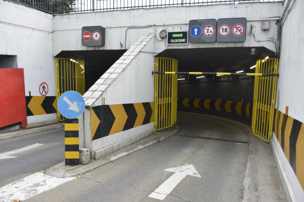 istock Entrance to the underground public garage 1161671412