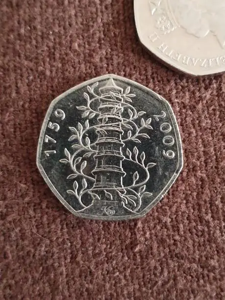 Photo of Kew Gardens 50p UK coinage circulated