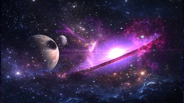 istock Planets and galaxy, science fiction wallpaper. 1161683096
