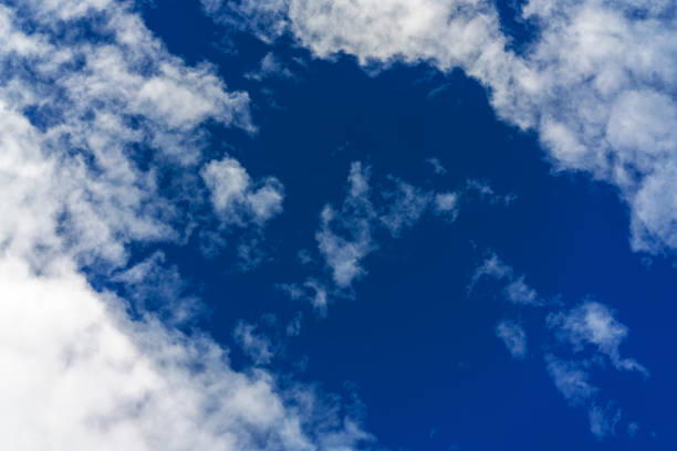 istock Blue sky and white clouds. Typical blue sky in summer sunny day. 1161704869