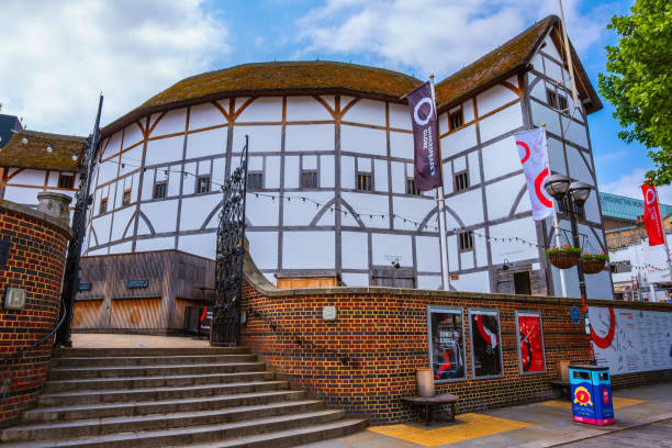 London, UK - May 23 2018: Shakespeare's Globe is a reconstruction of the Globe Theatre, associated with William Shakespeare, in the London Borough of Southwark. The original theatre was built in 1599