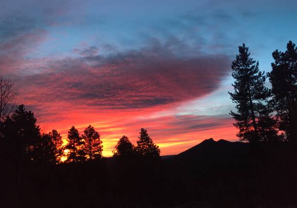 istock Red Sky Over Riley Peak in Colorado 1161708462