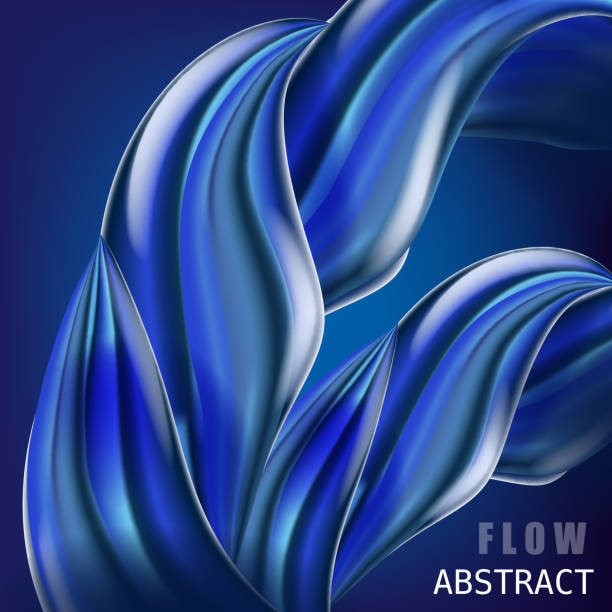 istock Trendy abctract colorful flow poster, baner, template. Wave Liquid shape in blue color. Modern fluid gradient shapes composition. Futuristic design for your design project. Vector illustration background 1161710760