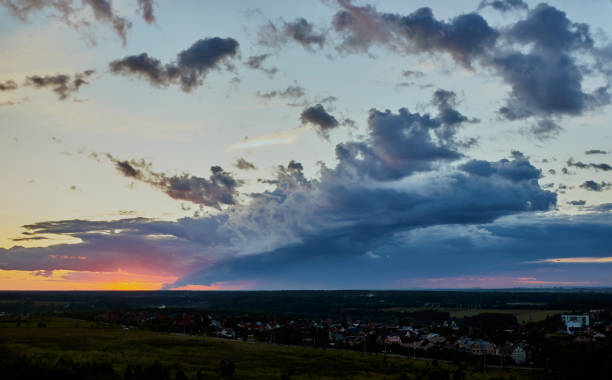 istock Dark storm cloud of sunset 1161715387