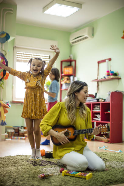 istock The guitar releases wonderful sounds for the dance. 1161716364