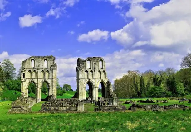 Roche Abbey has one of the most complete ground plans of any English Cistercian monastery, laid out as excavated foundations.