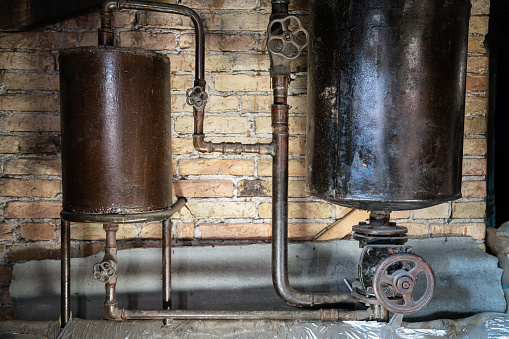 Steam pumps in an old abandoned power station