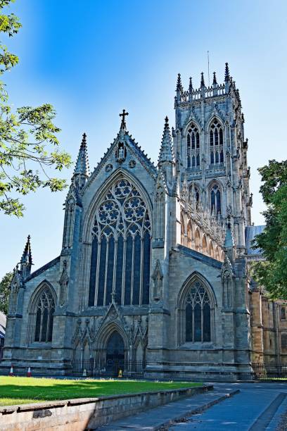 istock Blue sky reflections, Doncaster Minster, Doncaster, South Yorkshire. 1161717723