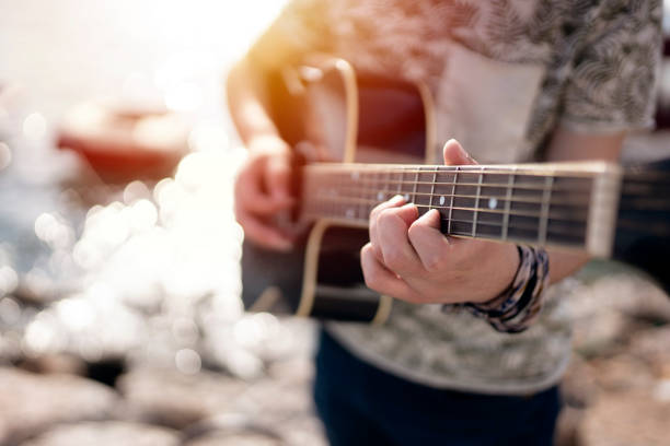 istock A guitarist is playing on the street 1161719548