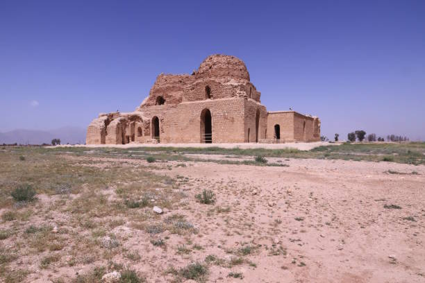 istock Ancient ruined mud castle in Shiraz mountains, Iran 1161720448