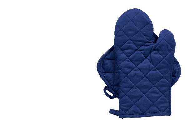 istock Blue kitchen glove, heat protection and safety. 1161724283