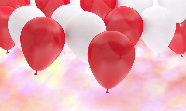 istock balloon red white birthday background party 1161724940