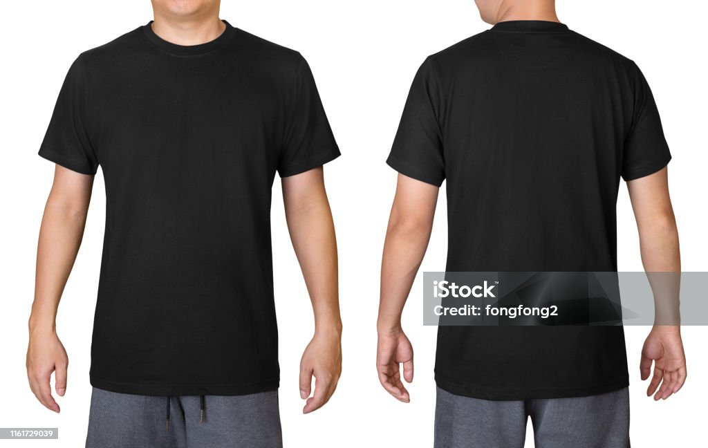 Blank Black Oversize Tshirt Mockup Front And Back Isolated On White  Background With Clipping Path Stock Photo - Download Image Now - iStock