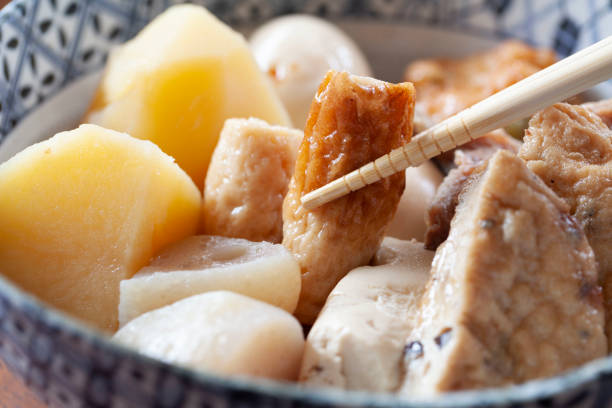 Oden on a plate Oden on a plate chikuwa stock pictures, royalty-free photos & images