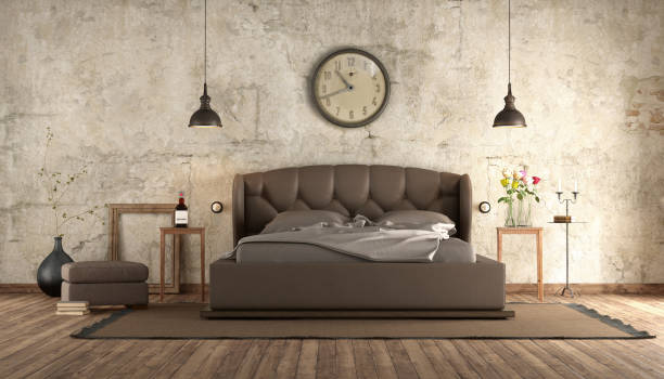 istock Old room with elegant double bedroom 1161731245