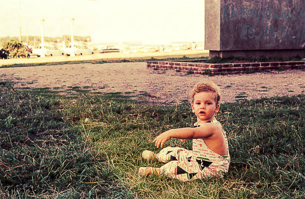 istock Vintage kid playing outdoors 1161733130