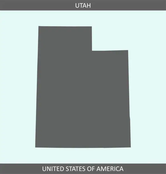 Vector illustration of Utah map outline USA